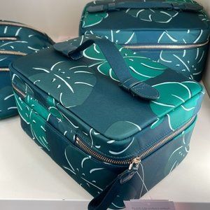 Kate Spade Chelsea Medium Monstera Leaves Cosmetic Case